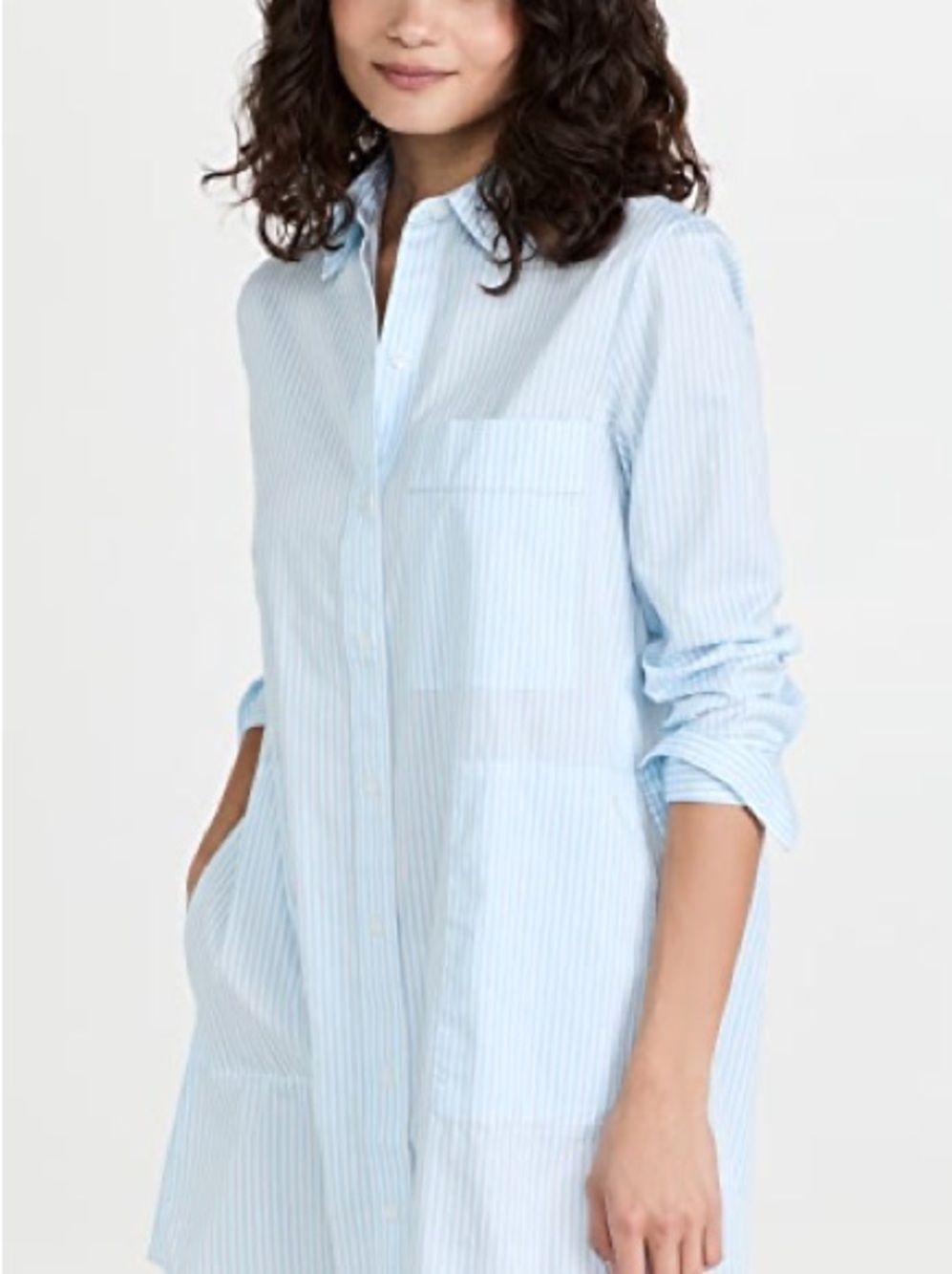 Club Monaco Relaxed Shirt Dress In Stripe